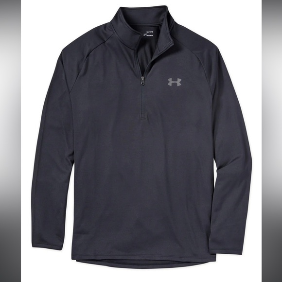 Under Armour Other - Under Armour Black Collared Zip Up Heat Gear Pullover | L